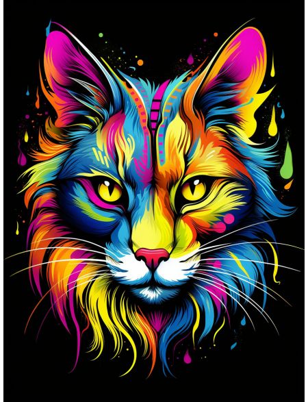 

Алмазная мозаика без подрамника Кошка, 25x20 см, 40 цветов, 68866, РА-586