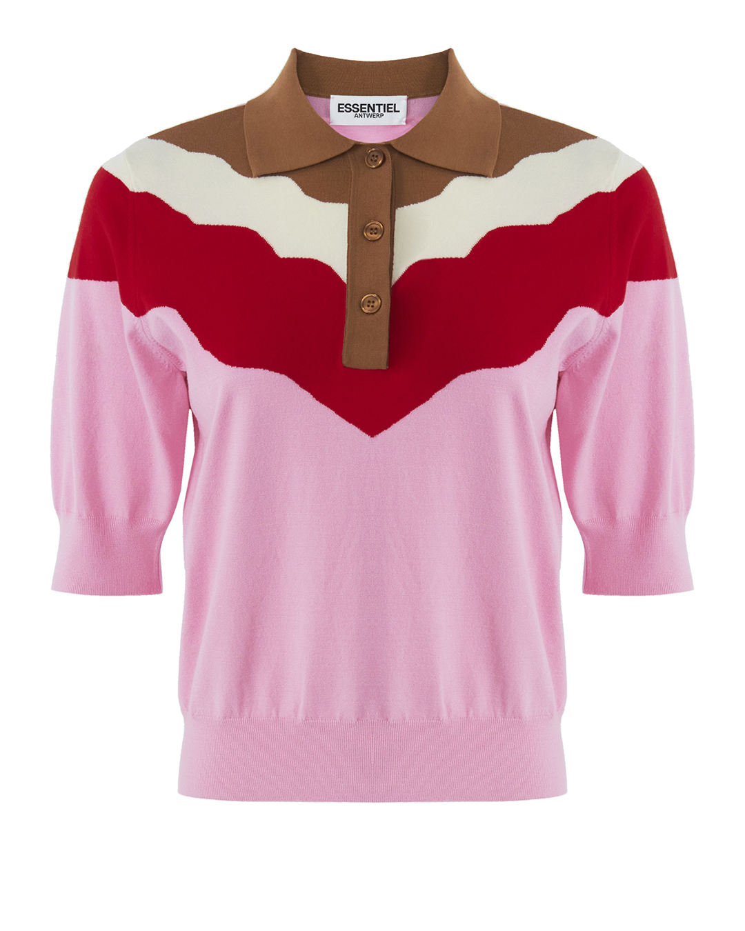 

поло Essentiel CASTING s розовый+красный+бежевый, CASTING