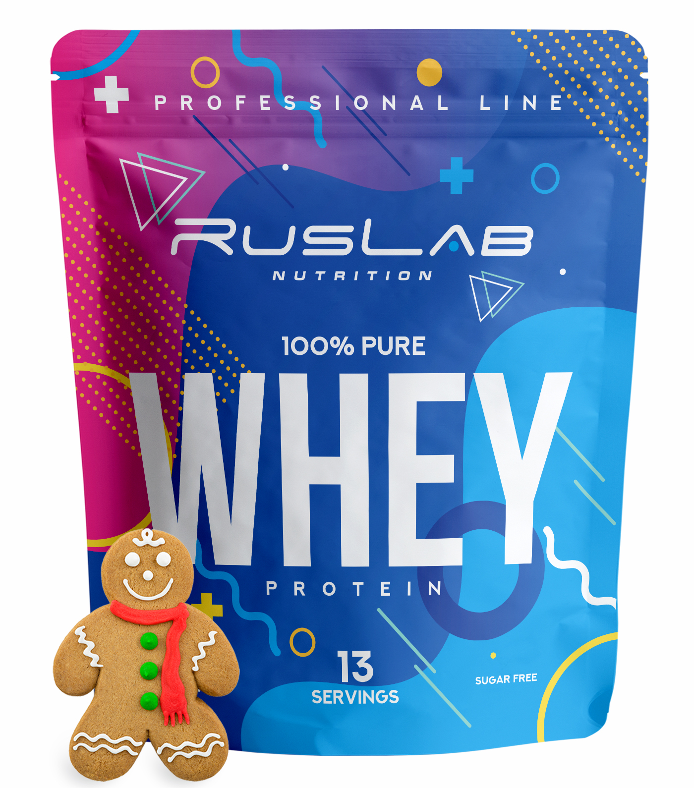 Сывороточный протеин RusLabNutrition Whey 100% Pure 416гр вкус имбирный пряник