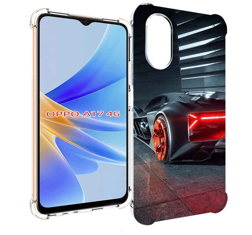 

Чехол MyPads Ночной-город мужской для OPPO A17, Прозрачный, Tocco