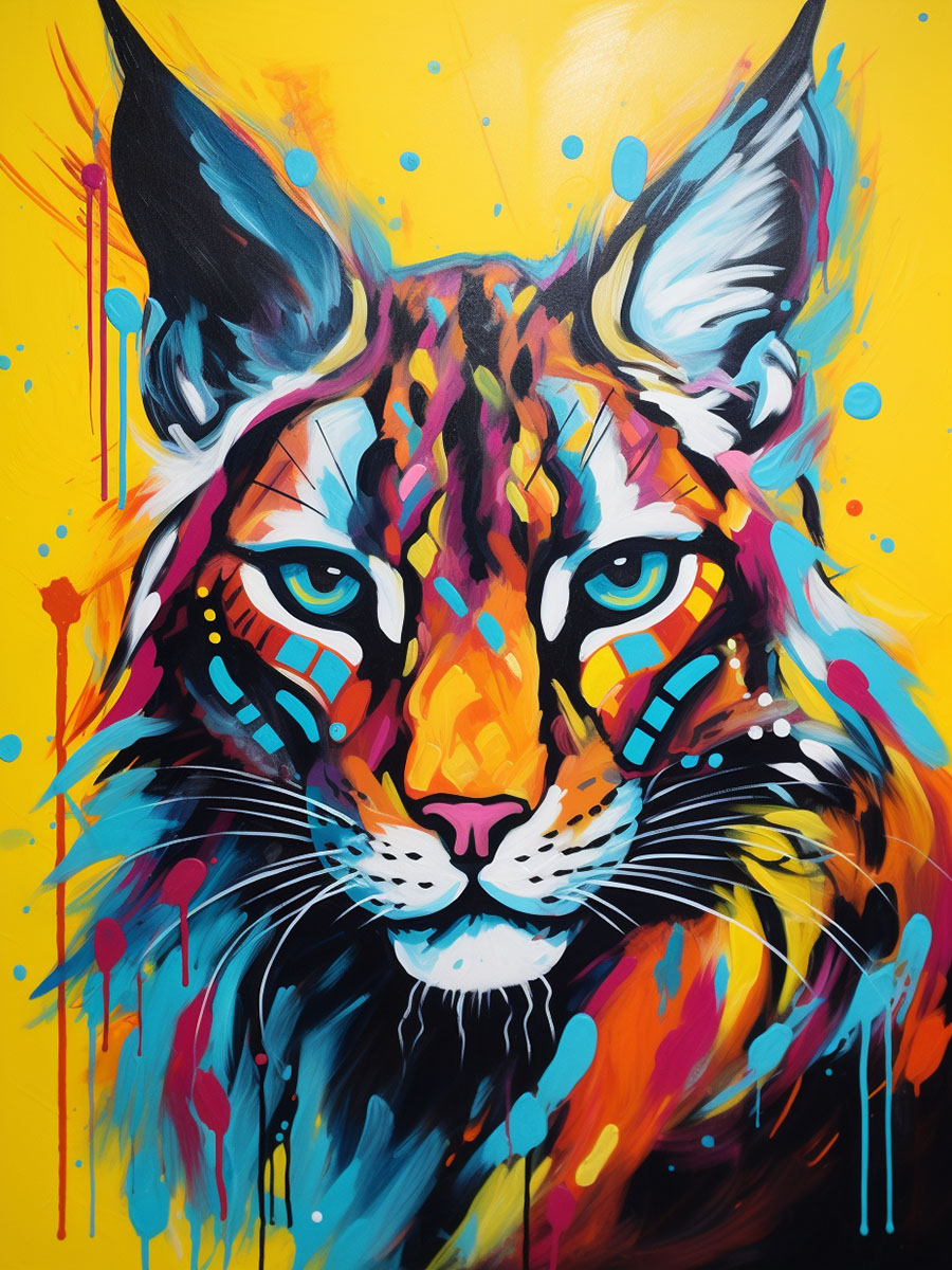 

Алмазная мозаика без подрамника Кошка, 90x70 см, 50 цветов, 68855, РА-585