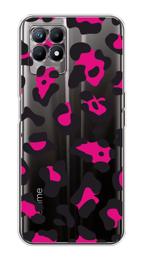 

Чехол на Realme 8i "Pink cow spots", Черный;розовый, 257350-1