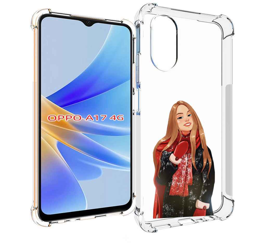 

Чехол MyPads Новогодний-зимний-арт женский для OPPO A17, Прозрачный, Tocco