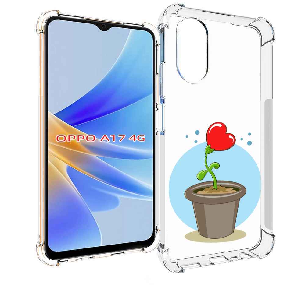 

Чехол MyPads Растение любви 14 февраля для OPPO A17, Прозрачный, Tocco