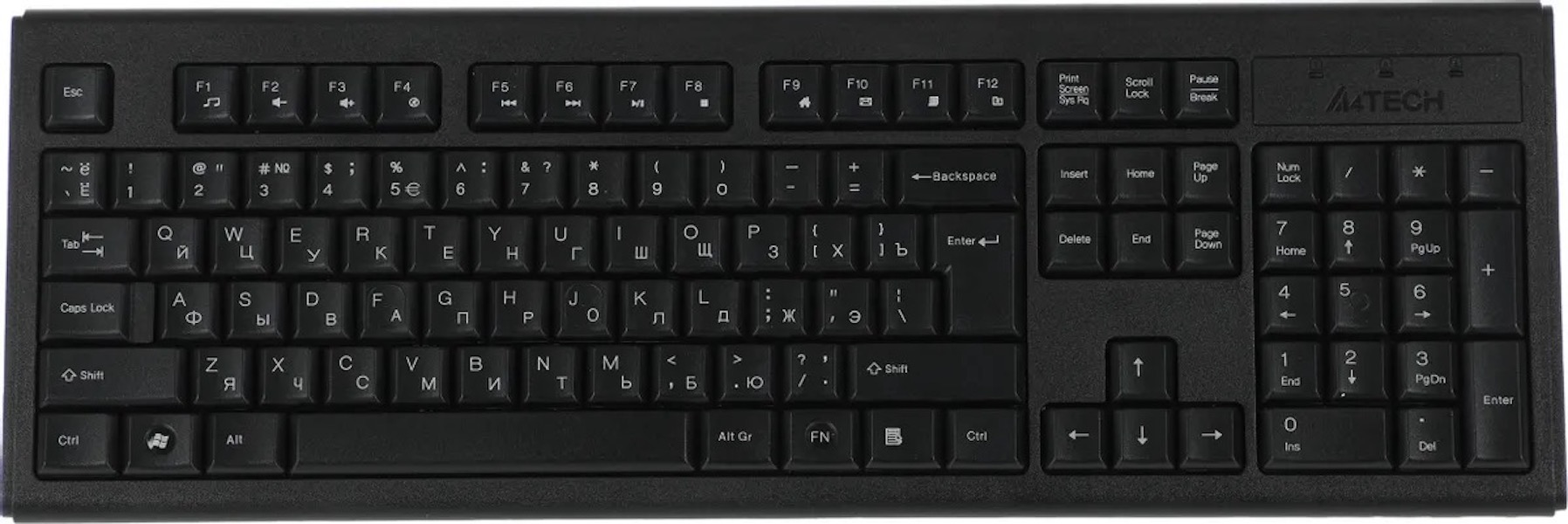 Клавиатура A4TECH KR-83,  USB, черный kr-83 black