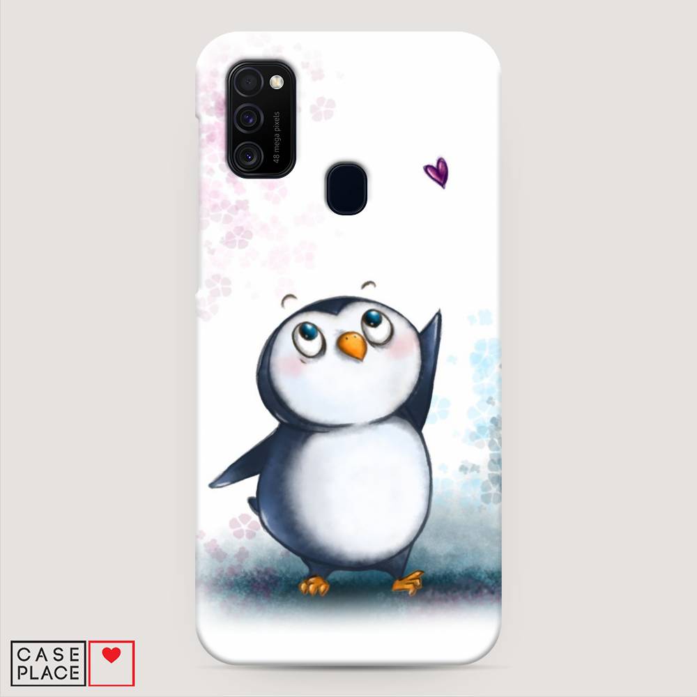 

Пластиковый чехол "Пингвин и сердечко" на Samsung Galaxy M21, 29720-1