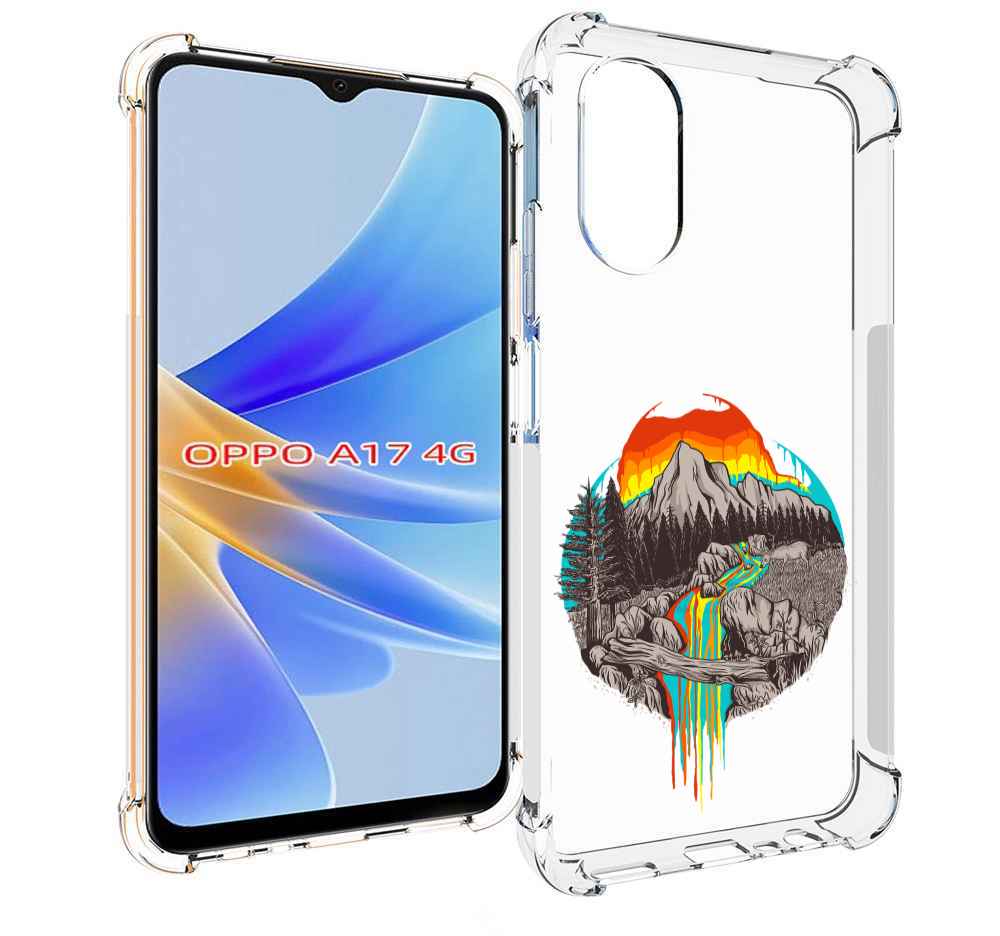 

Чехол MyPads Радужный водопад для OPPO A17, Прозрачный, Tocco
