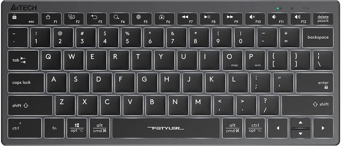 Клавиатура A4TECH Fstyler FX61,  USB, серый fx61 grey