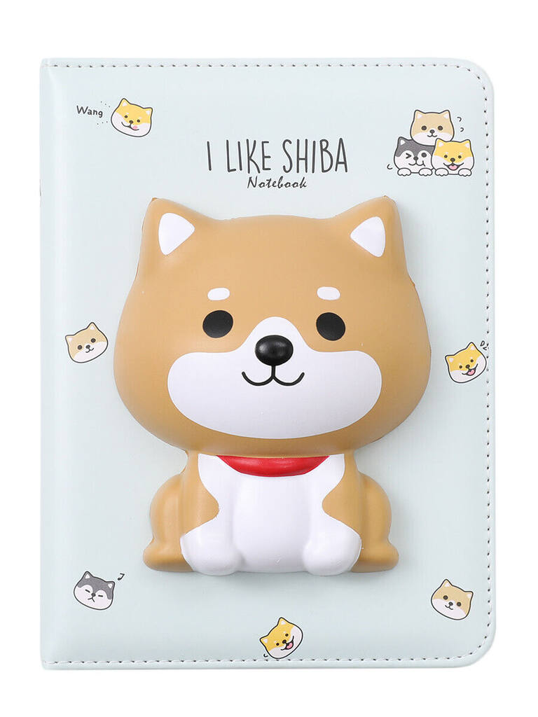 Блокнот со сквишем Шиба Ину I Like Shiba формат А5 белый