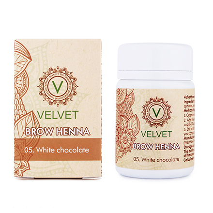 

Хна для окрашивания бровей VELVET 05. White chocolate, 30 капсул