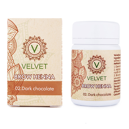 

Хна для окрашивания бровей VELVET 02. Dark chocolate, 30 капсул