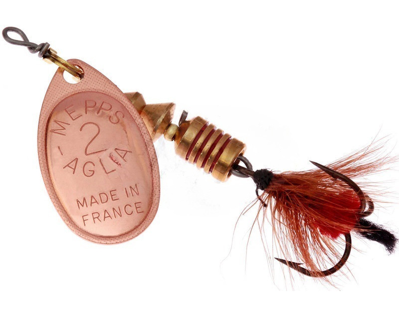 

Вращающаяся блесна Mepps Aglia Mouche 1шт цвет copper/red, Золотистый;медный;красный, Aglia Mouche