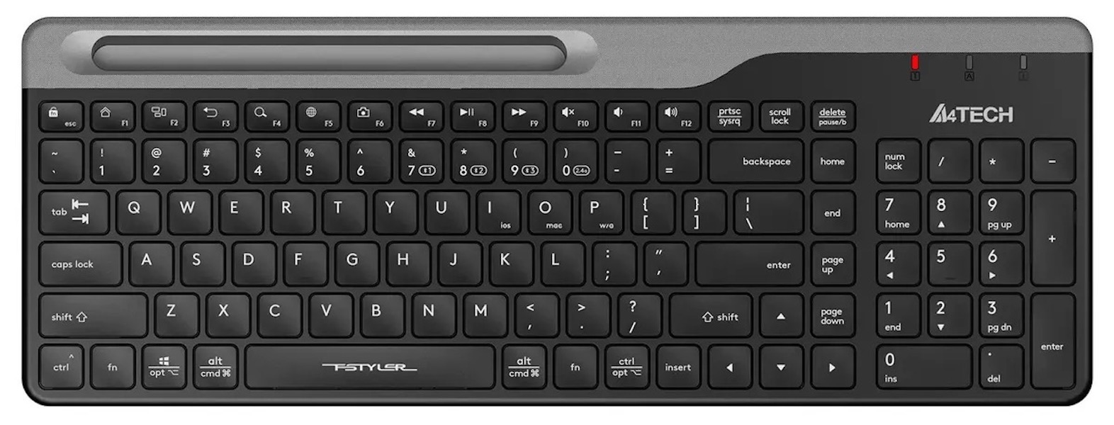 

Клавиатура A4TECH Fstyler FBK25, USB, Bluetooth/Радиоканал, черный серый fbk25 black, Клавиатура A4TECH Fstyler FBK25, USB, Bluetooth/Радиоканал, черный серый [fbk25 black]