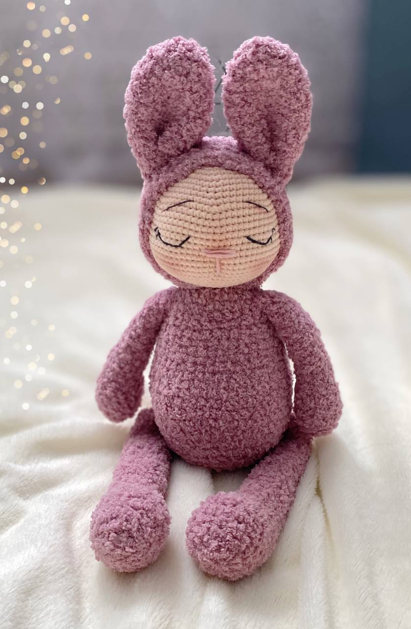 

Игрушка Amigurumi ручная работа 38 см, Розовый