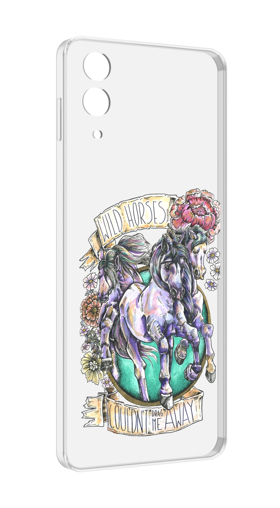 

Чехол MyPads рисунок коней в цветах для Samsung Galaxy Z Flip 4 (SM-F721), Прозрачный, Tocco