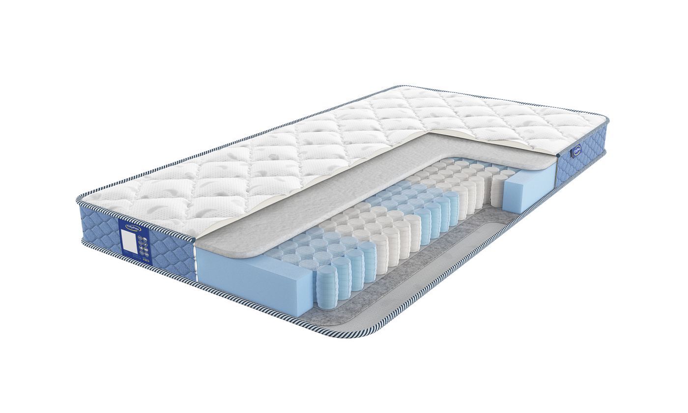 

Матрас Cityflex Spring H2 Side 70x190, Белый;голубой
