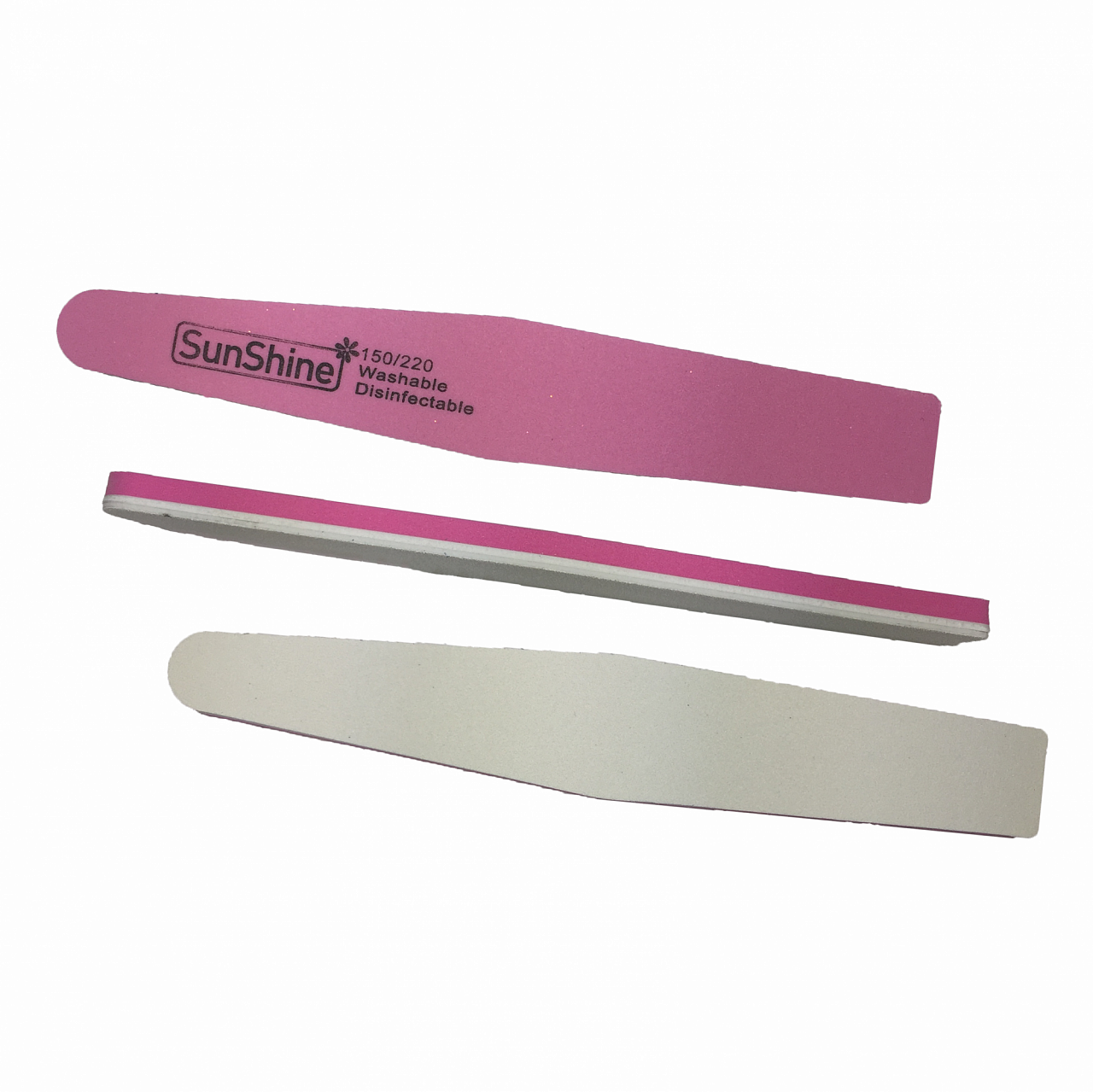 

SunShine, Пилка для шлифовки двойная ромб розовый 150/220 CS7, 1 шт