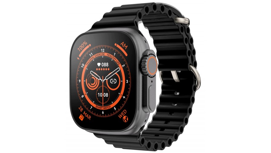 

Смарт-часы Wearfit A8 Ultra Smart Watch 45mm оранжевый/черный, 45mm Black