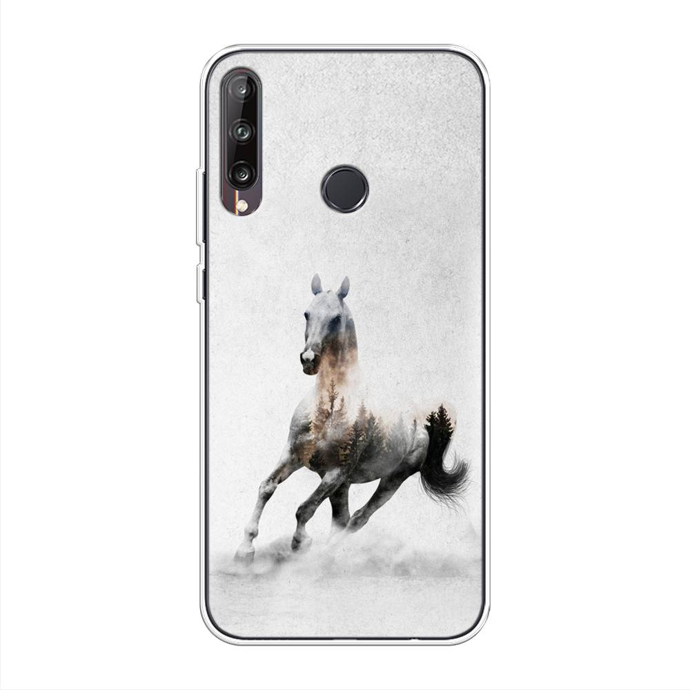 

Чехол Awog на Huawei P40 lite E "Лошадь лес", Серый;черный, 612450-2