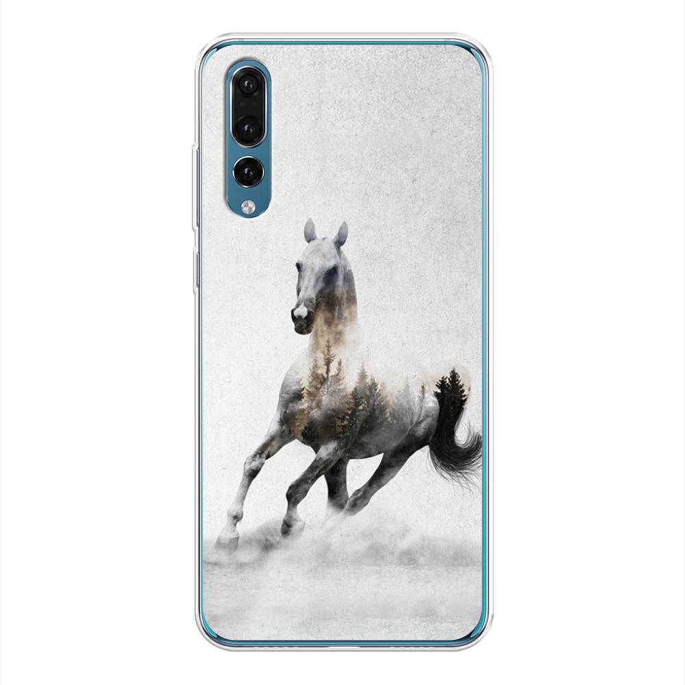 

Чехол Awog на Huawei P20 Pro "Лошадь лес", Серый;черный, 65050-2