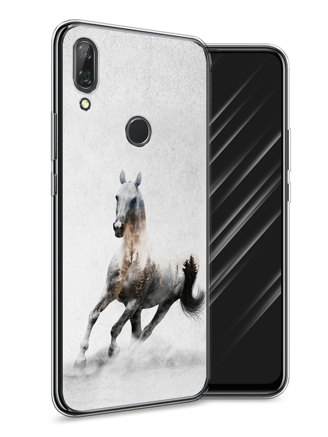 

Чехол Awog на Huawei P Smart Z "Лошадь лес", Серый;черный, 69450-2