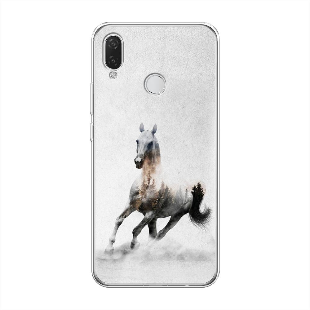 

Чехол Awog на Huawei Nova 3i "Лошадь лес", Серый;черный, 68350-2