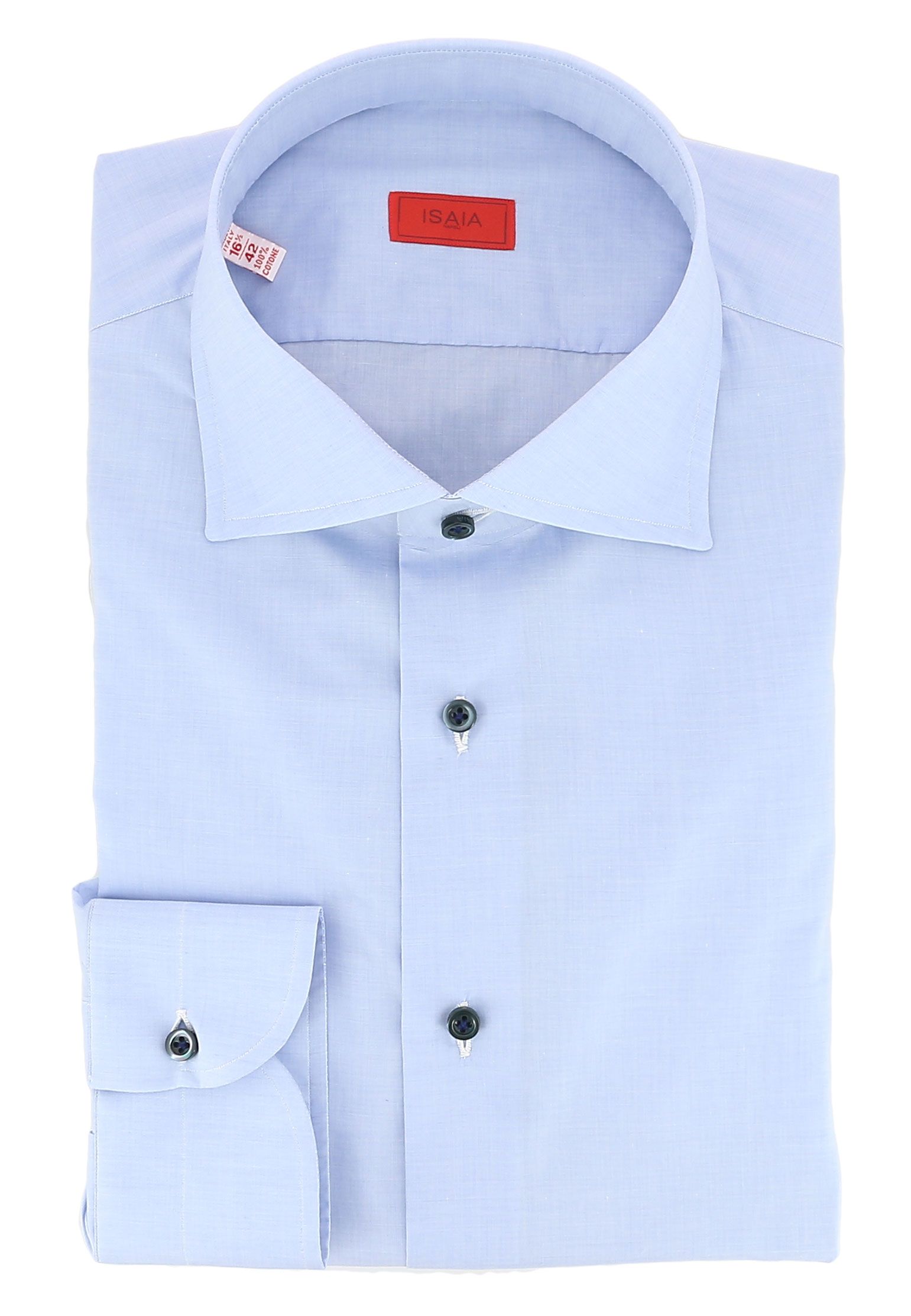 

Рубашка мужская ISAIA 92463 голубая 38, Голубой, 92463