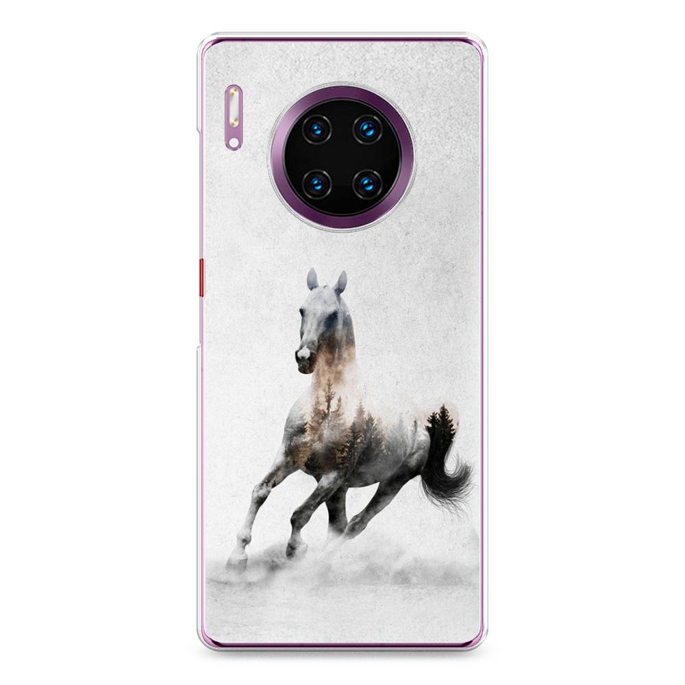 

Чехол Awog на Huawei Mate 30 Pro "Лошадь лес", Серый;черный, 610450-2