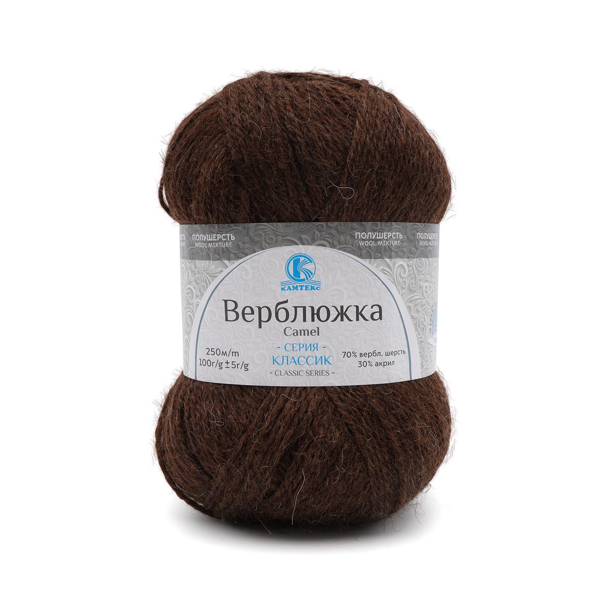 

Пряжа для вязания Камтекс Верблюжка, 100г, 250м (121 коричневый), 5 мотков, 623312