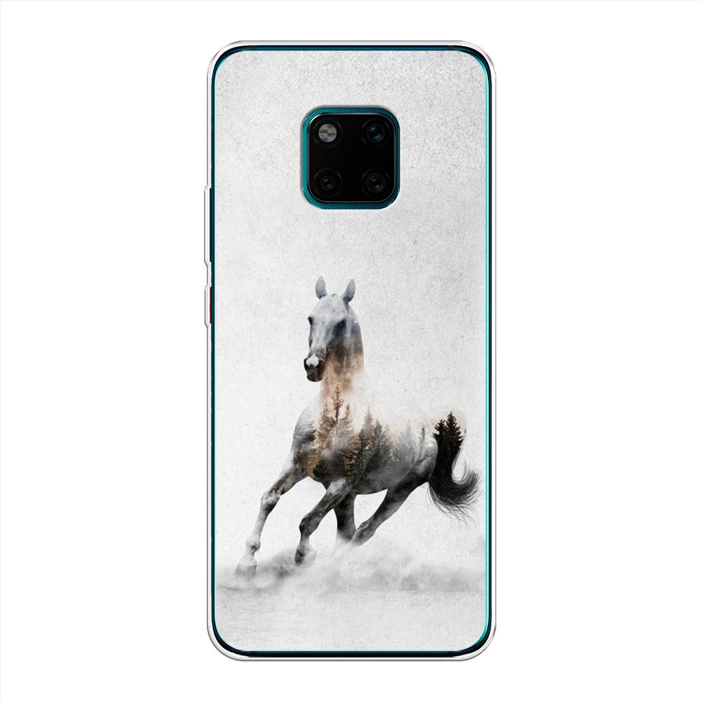 

Чехол Awog на Huawei Mate 20 Pro "Лошадь лес", Серый;черный, 67050-2