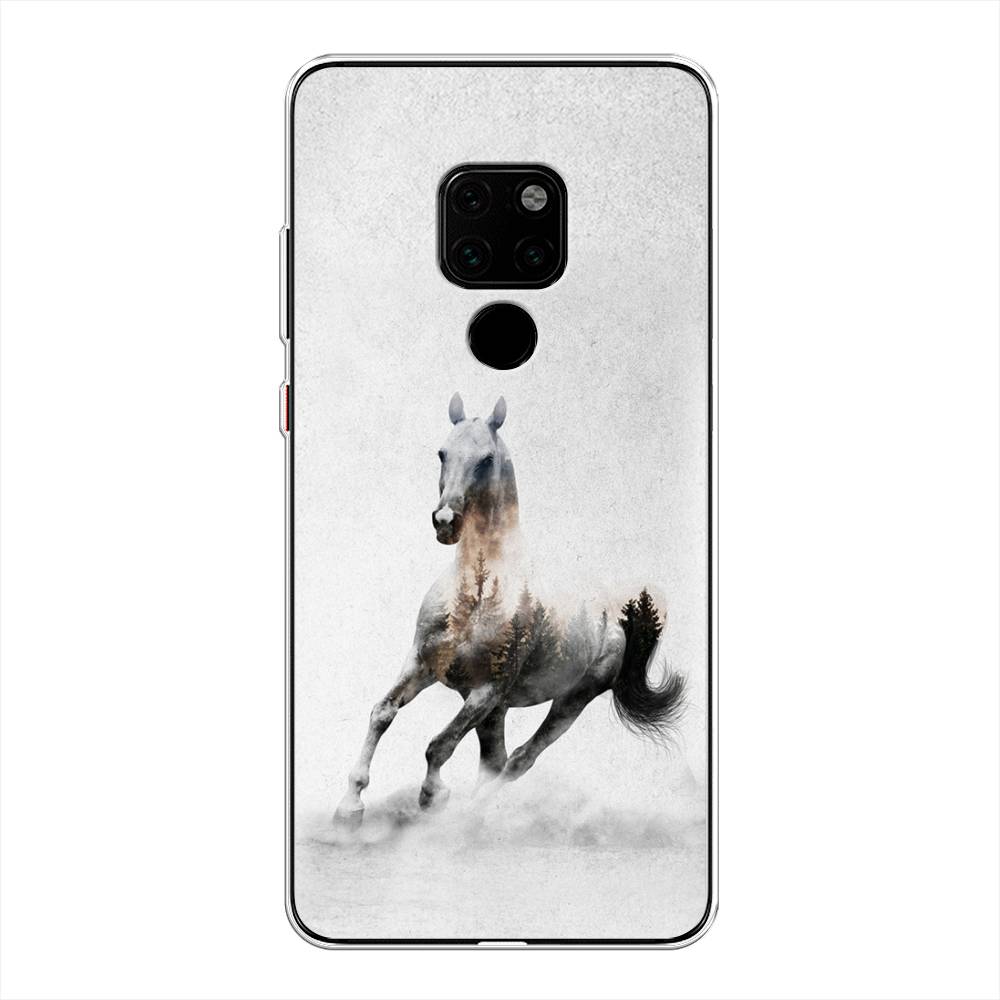 

Чехол Awog на Huawei Mate 20 "Лошадь лес", Серый;черный, 66850-2