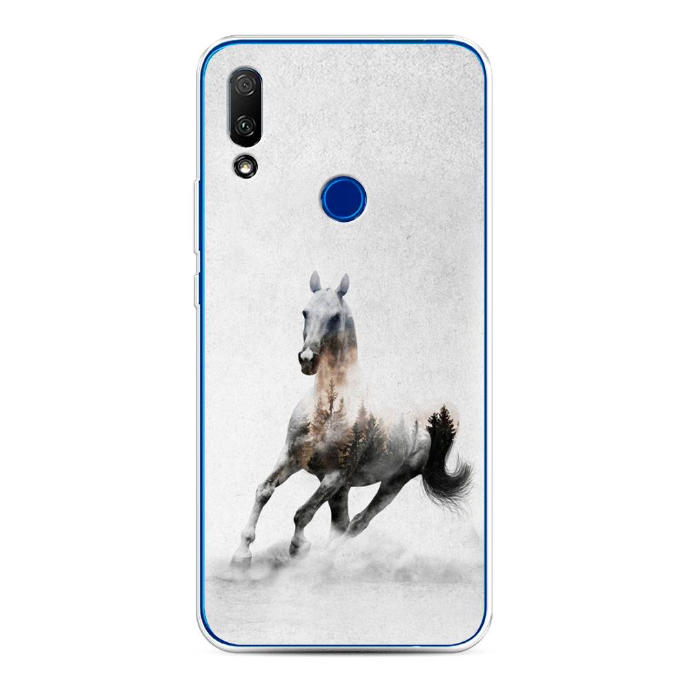 

Чехол Awog на Honor 9X "Лошадь лес", Серый;черный, 69950-2