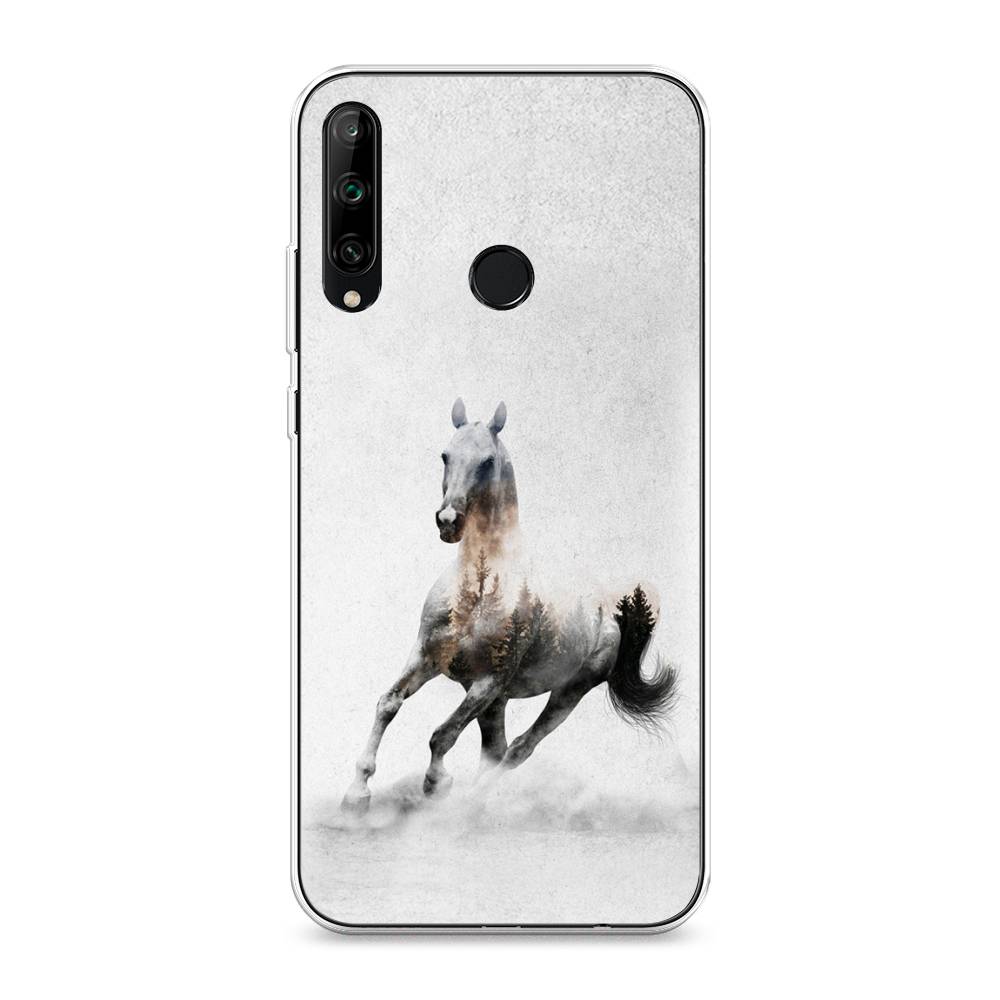 

Чехол Awog на Honor 9C "Лошадь лес", Серый;черный, 612550-2