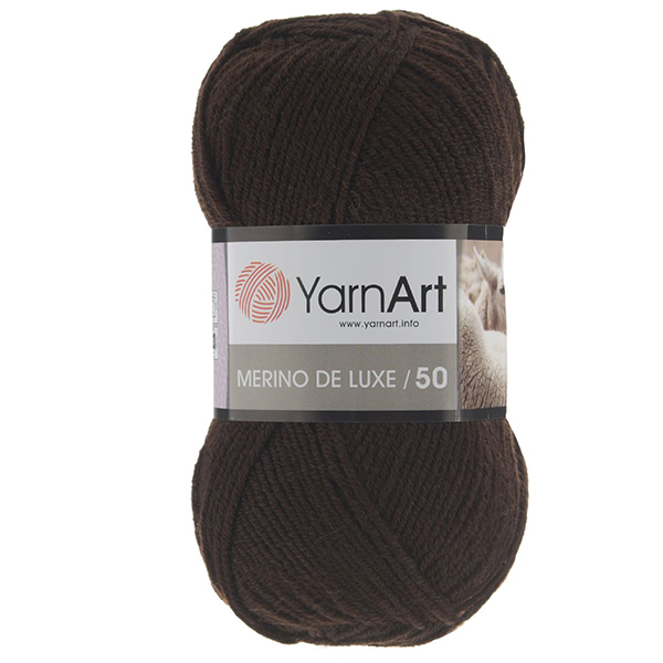 

Пряжа YarnArt Merino de Lux 100гр 280м (50% шерсть, 50% акрил) (116), Коричневый