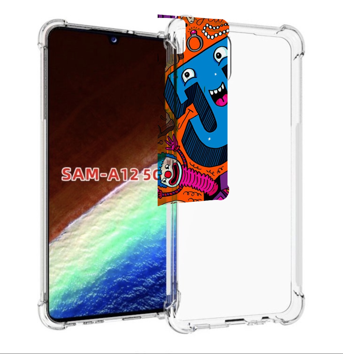 

Чехол MyPads funky-decor для Samsung Galaxy A12 (SM-A125F) 2020/21/A12 Nacho SM-A127F, Прозрачный, Tocco