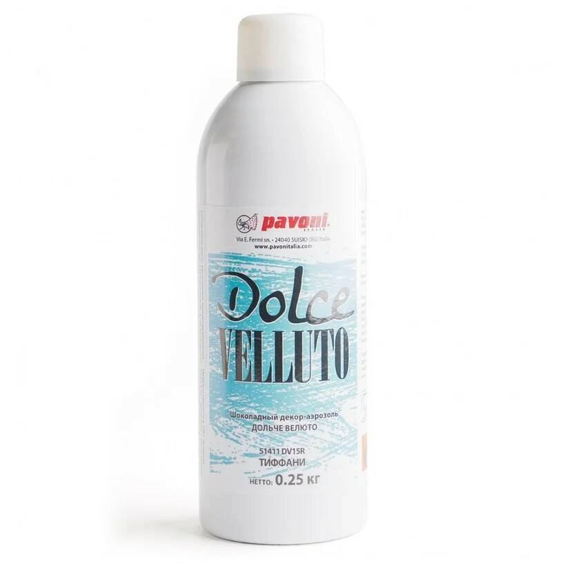 

Аэрозоль шоколадный ДОЛЬЧЕ ВЕЛЮТО тиффани, 400 мл.