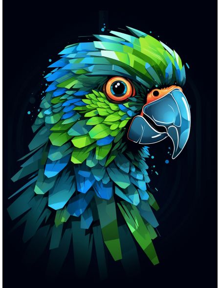 

Алмазная мозаика на подрамнике Попугай, 70x50 см, 50 цветов, 68818, ПРА-581