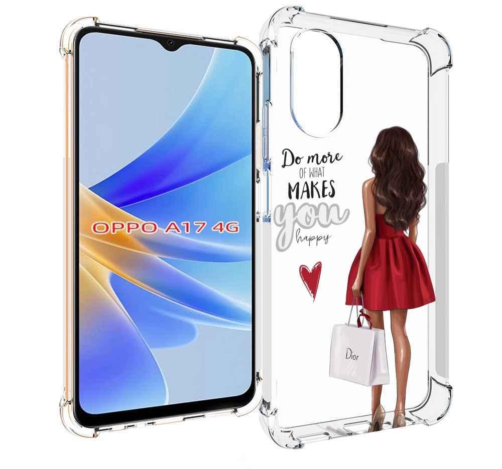 

Чехол MyPads Маленькие-радости женский для OPPO A17, Прозрачный, Tocco