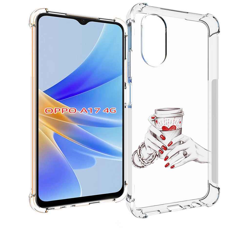 

Чехол MyPads Любовный-стакан для OPPO A17, Прозрачный, Tocco