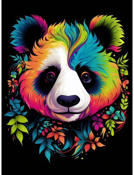 

Алмазная мозаика без подрамника Цветная панда, 25x20 см, 40 цветов, 68796, РА-579