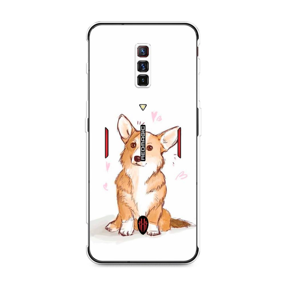 

Чехол Awog на ZTE Nubia Red Magic 6 / ЗТЕ Нубиа Ред Мэджик 6 "Корги любовь", Разноцветный, 135150-1
