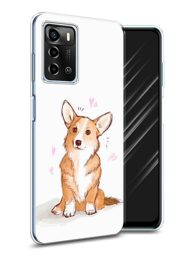 

Чехол Awog на ZTE Blade A72 / ЗТЕ Блэйд A72 "Корги любовь", Разноцветный, 135450-1