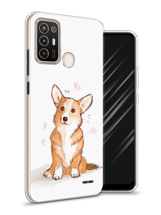 

Чехол Awog на ZTE Blade A52 / ЗТЕ Блэйд A52 "Корги любовь", Разноцветный, 136250-1