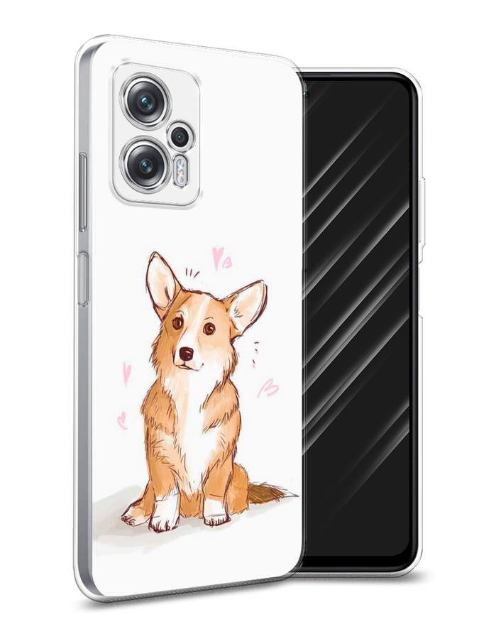 

Чехол Awog на Poco X4 GT/Redmi Note 11T Pro/11T Pro Plus "Корги любовь", Разноцветный, 315250-1