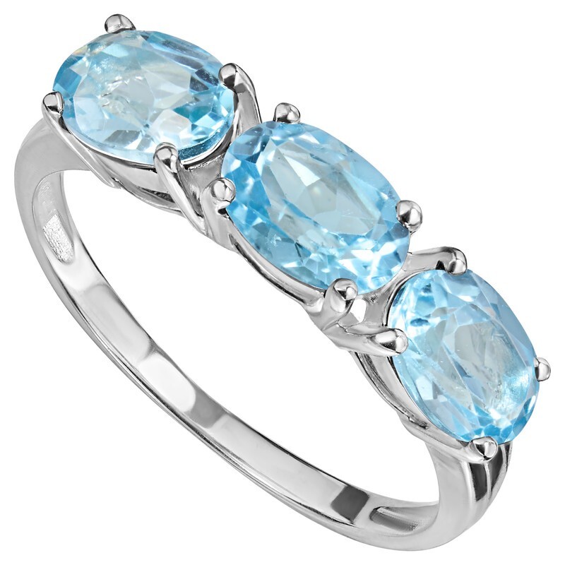 

Кольцо из серебра с голубым топазом (Swiss) р.  LAZURIT-ONLINE 8477PD, 8477PD