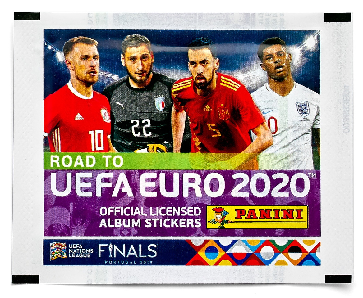 

Пакетик с наклейками road to uefa euro 2020 от panini