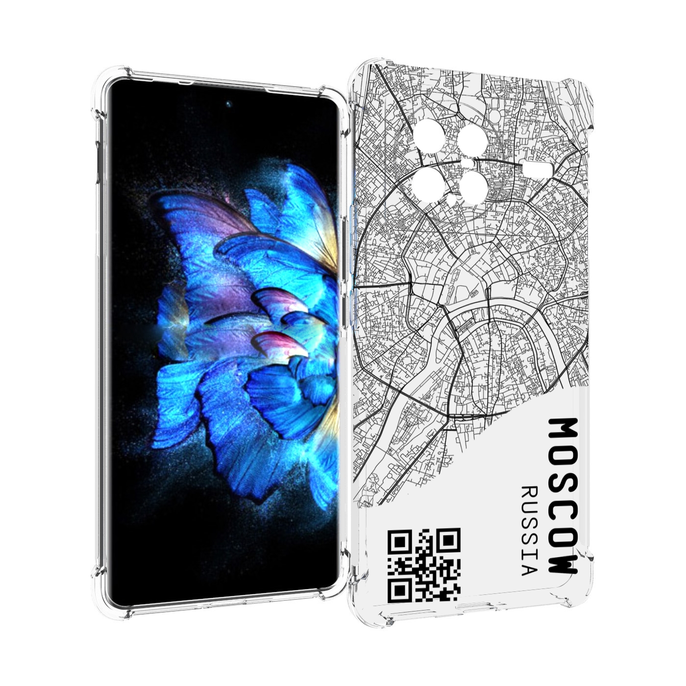 

Чехол MyPads схема-москва для Vivo X Note 5G, Прозрачный, Tocco
