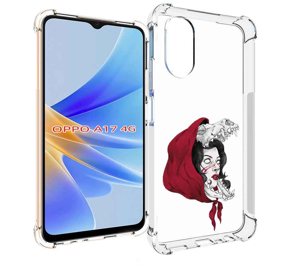 

Чехол MyPads Красная шапочка и волк женский для OPPO A17, Прозрачный, Tocco