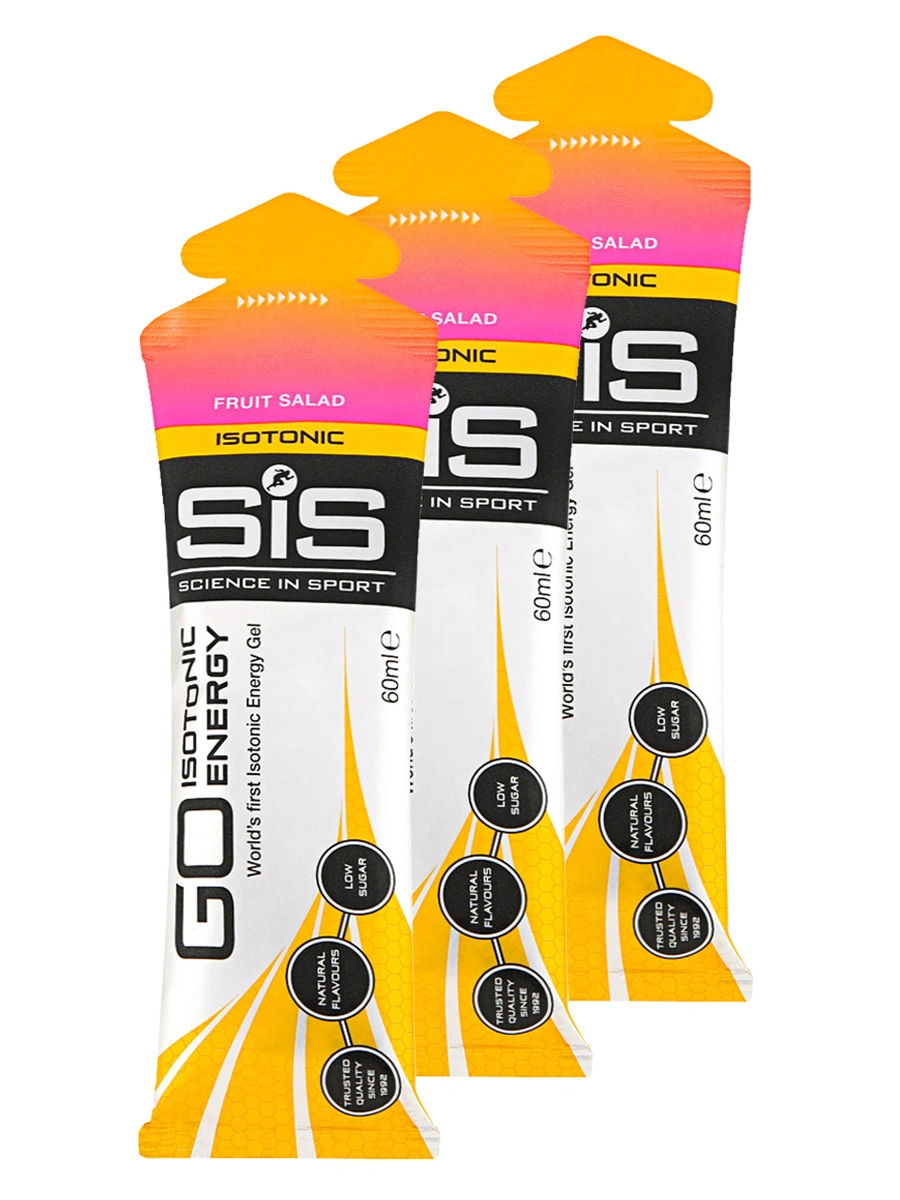 

Гель изотонический углеводный SiS, GO Isotonic Energy, 3шт по 60мл (фруктовый салат)