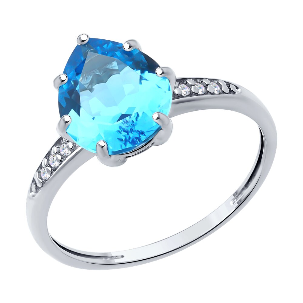

Кольцо из серебра р. 19 Diamant 94-310-02059-1, фианит\топаз, 94-310-02059-1